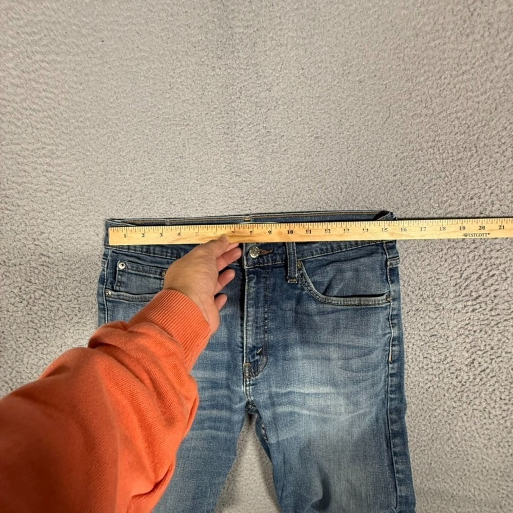 Levis Jeans Mens 30x28 Blue S51 Straight Fit Denim Casual Preppy Workwear Logo - Picture 4 of 12